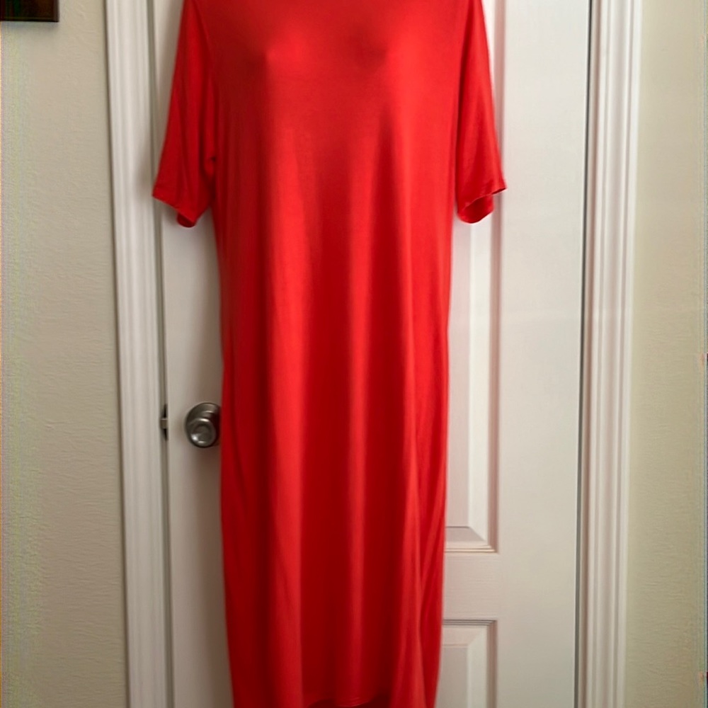 Orange LuLaRoe Midi Dress